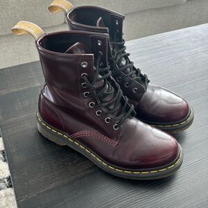 Maroon doc martins